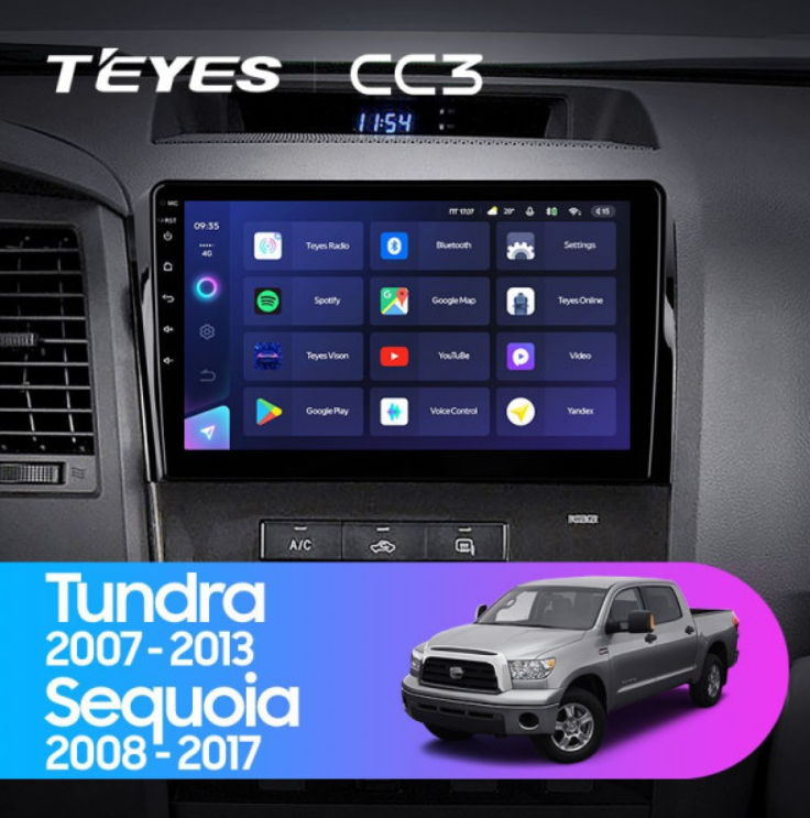 ШГУ Teyes CC3 4/32 Toyota Tundra 2007-2013, Sequoia XK60 2008-2017 - фото